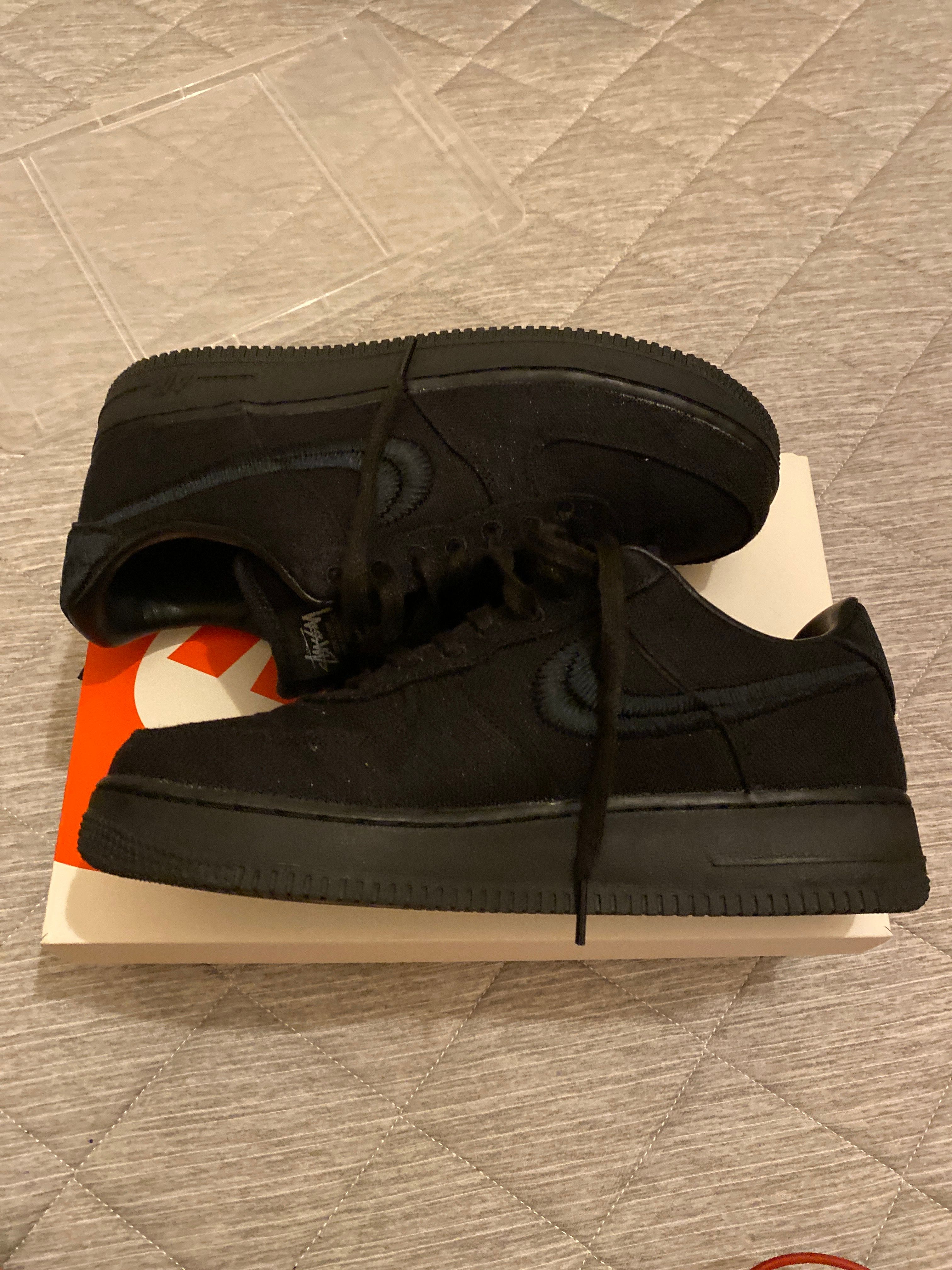 Stussy × Nike Air Force 1 Low "Triple Black"