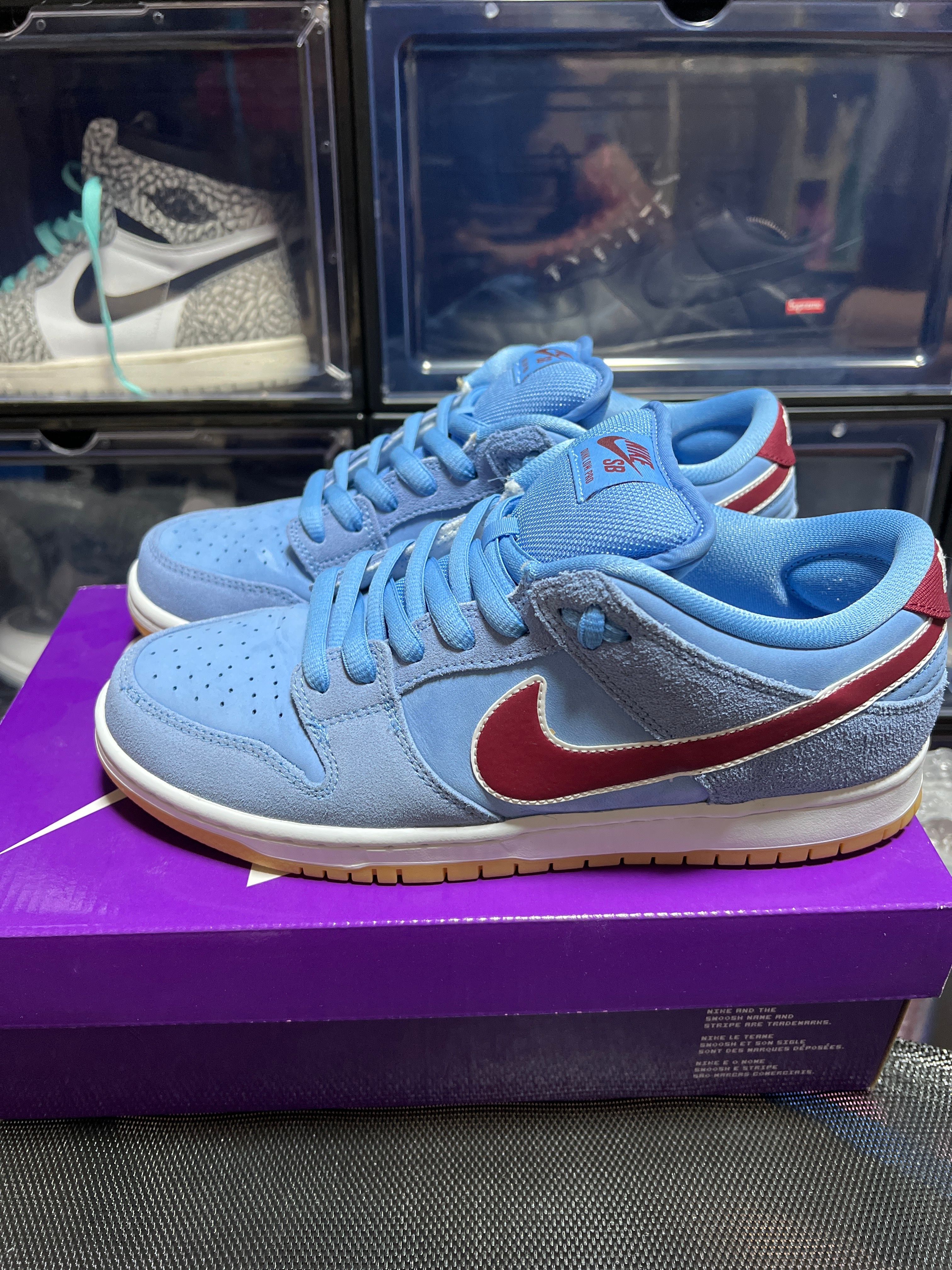 Nike SB Dunk Low Pro "Philadelphia Phillies/Valor Blue and Team Maroon"