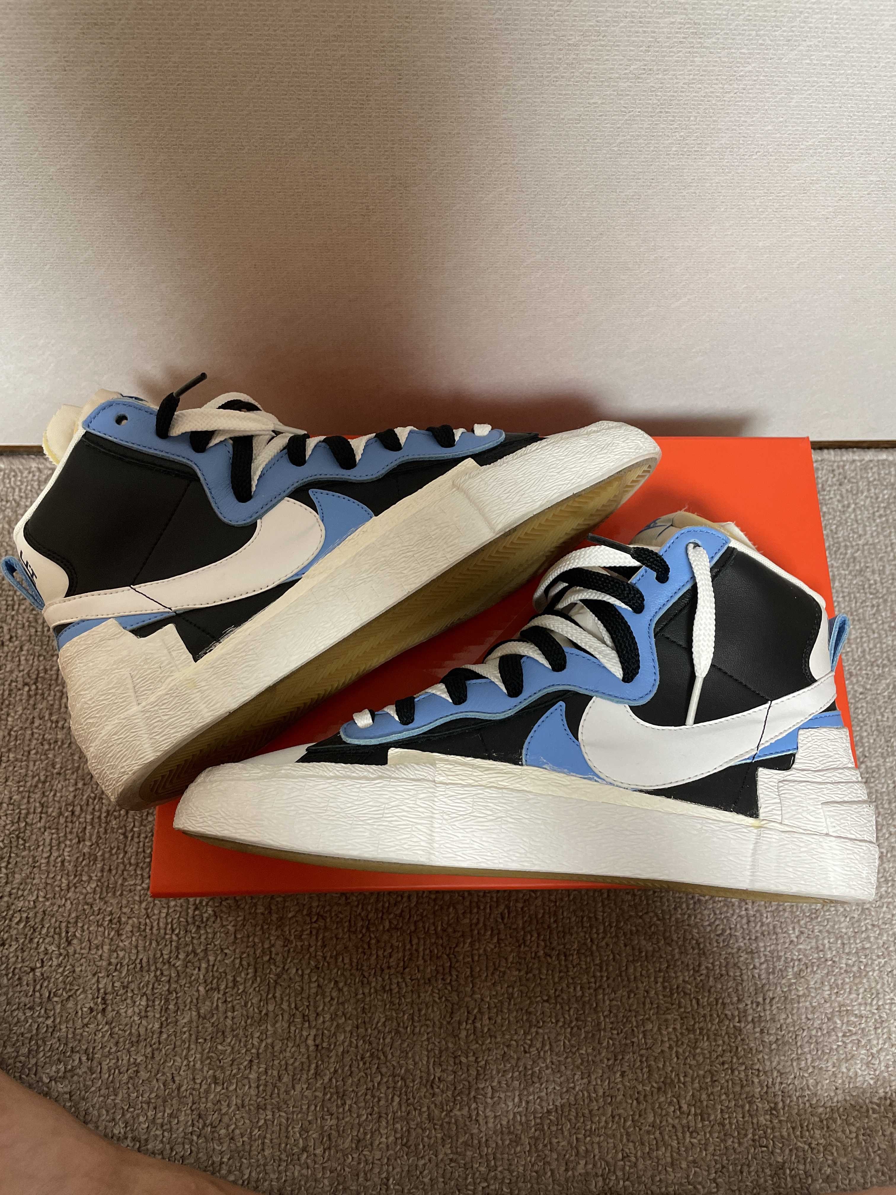 sacai × NIKE BLAZER MID "BLACK / BLUE"