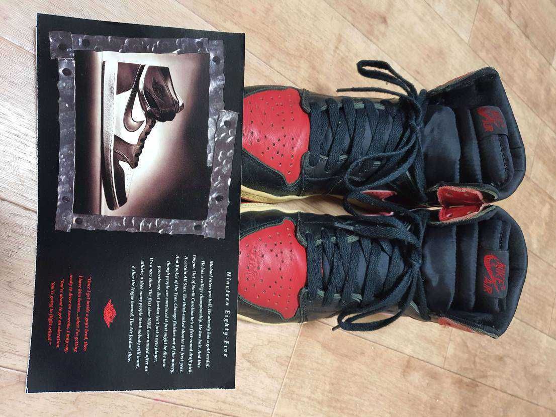 Nike Air Jordan 1 Retro High "Black Varsity Red/Bred"(2001)