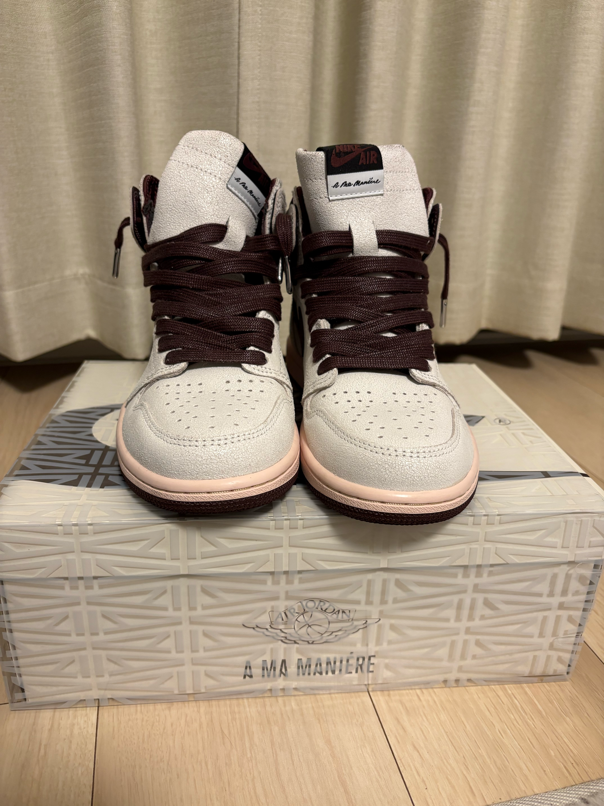A Ma Maniere × Nike Air Jordan 1 Retro High OG "Sail and Burgundy"