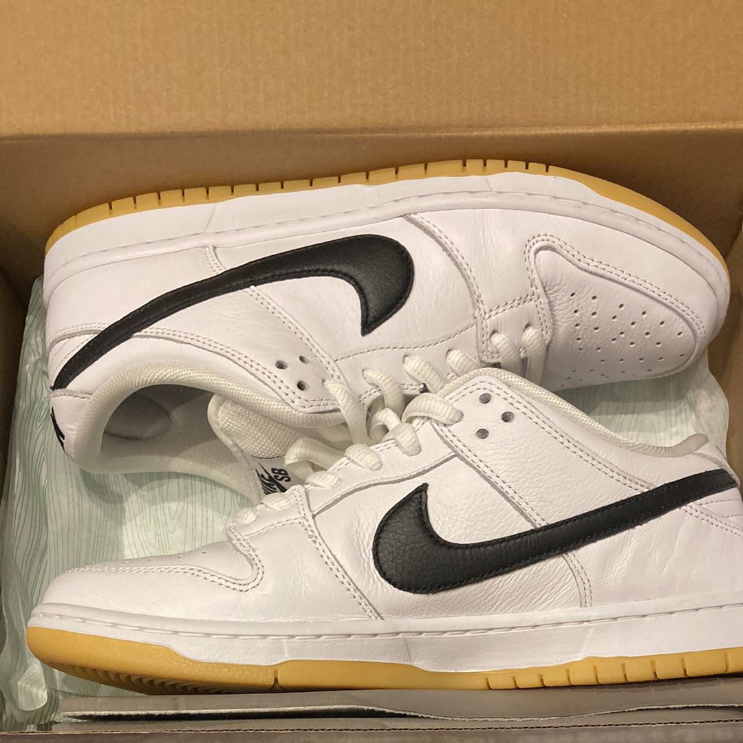 Nike SB Dunk Low Pro "White/Black-White-Gum Light Brown"