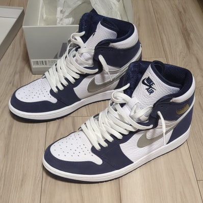 Nike Air Jordan 1 High OG CO.JP "White/Midnight Navy" (2020) (Standard Box)