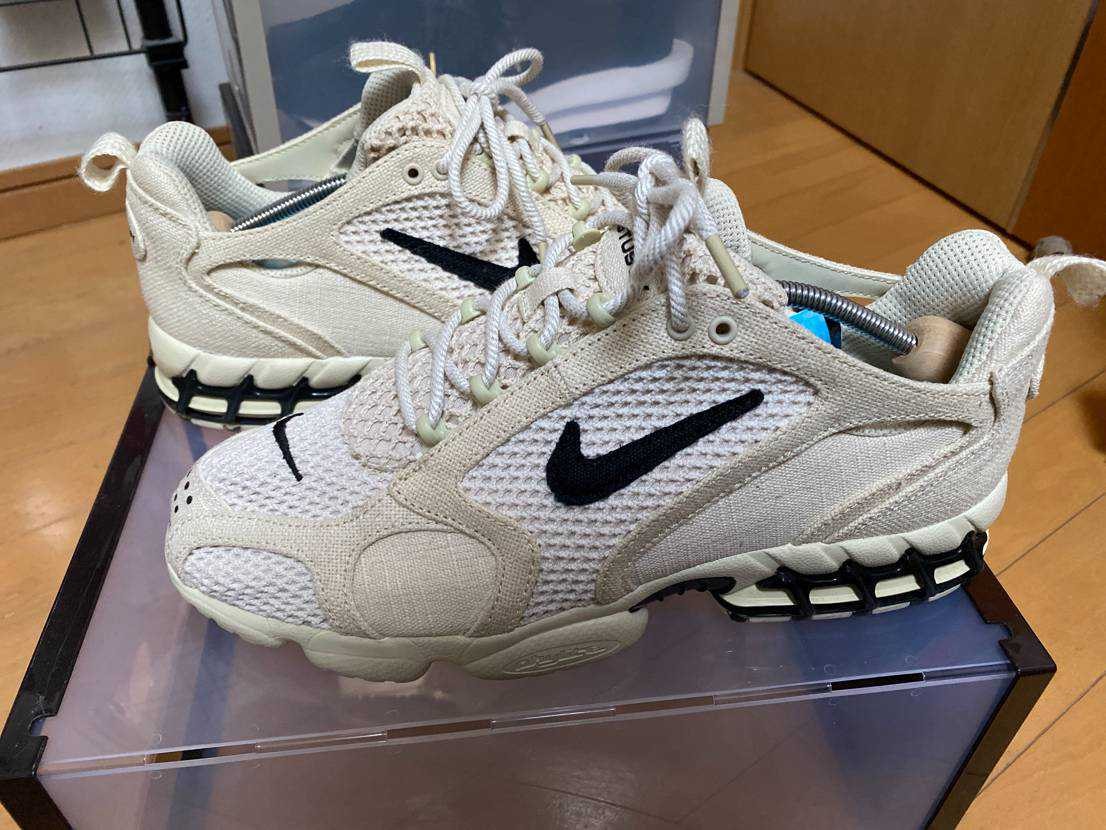 Stussy × Nike Air Zoom Spiridon CG 2 "Fossil/Black"