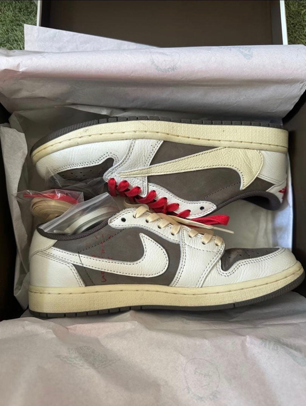 Travis Scott × Nike Air Jordan 1 Low OG SP "Reverse Mocha/Sail and Ridgerock"