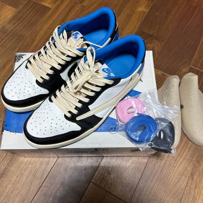 Travis Scott × fragment design × Nike Air Jordan 1 Low OG SP "Military Blue"