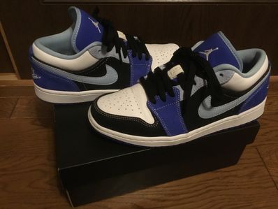 NIKE AIR JORDAN 1 LOW "WHITE/BLACK/BLUE"