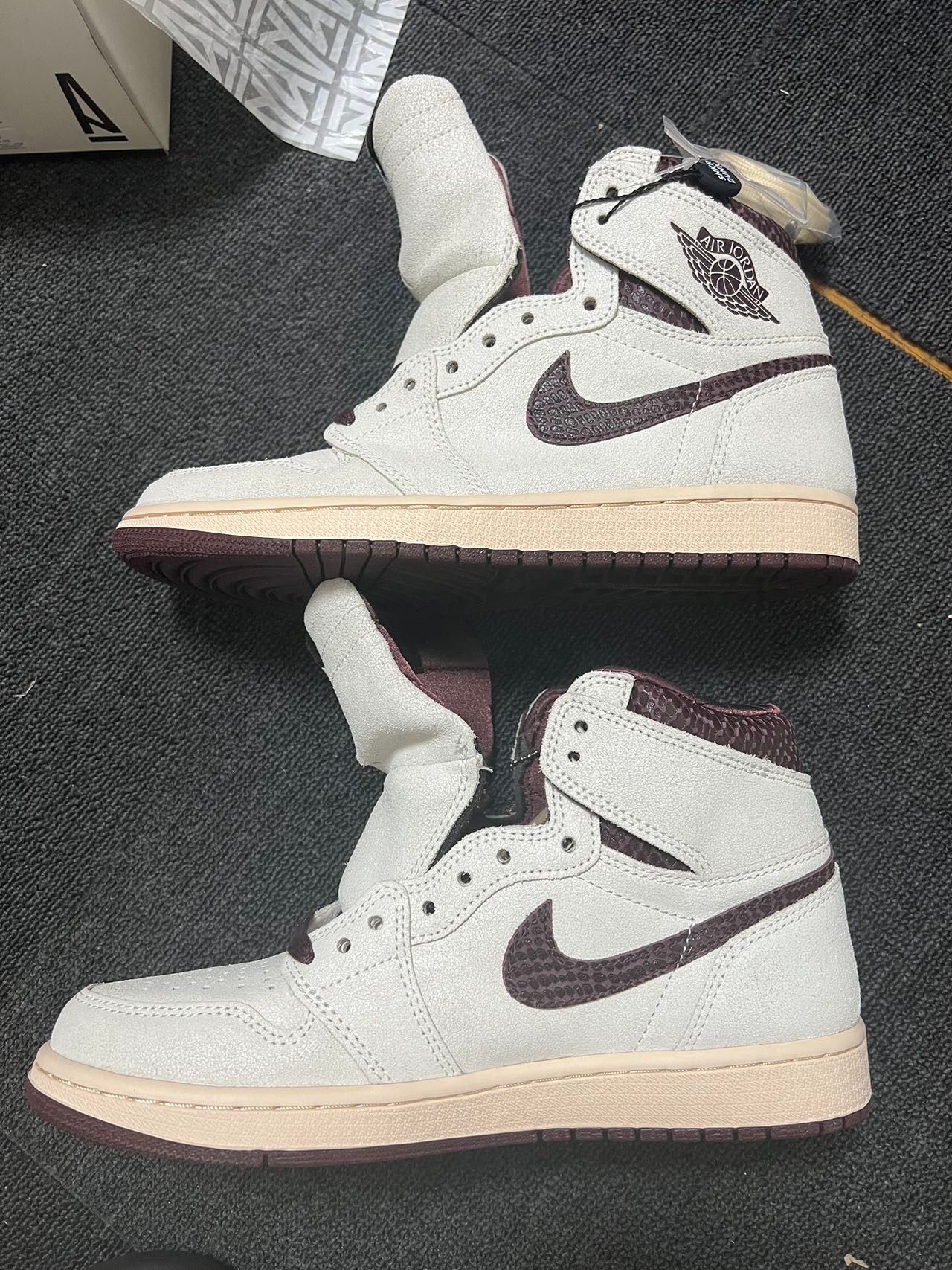 A Ma Maniere × Nike Air Jordan 1 Retro High OG "Sail and Burgundy"