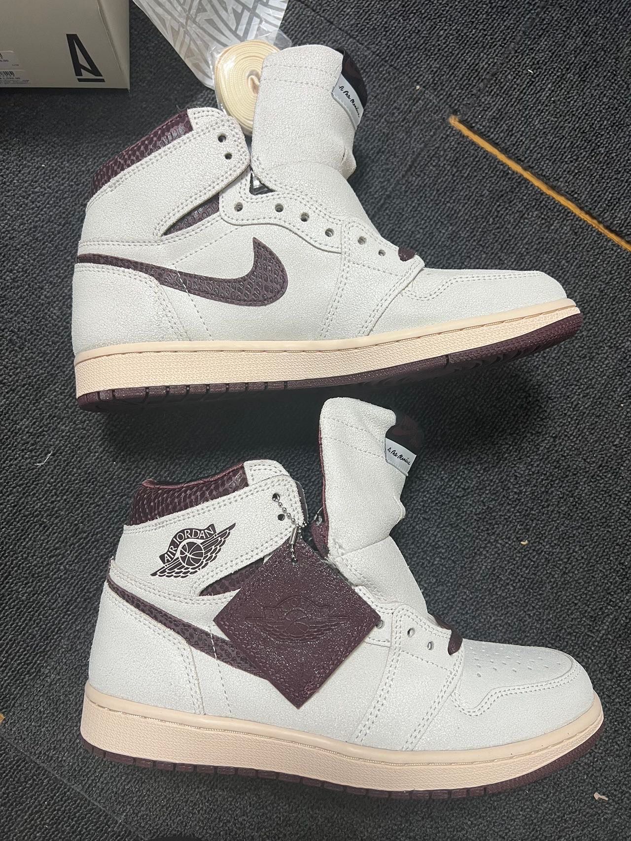 A Ma Maniere × Nike Air Jordan 1 Retro High OG "Sail and Burgundy"