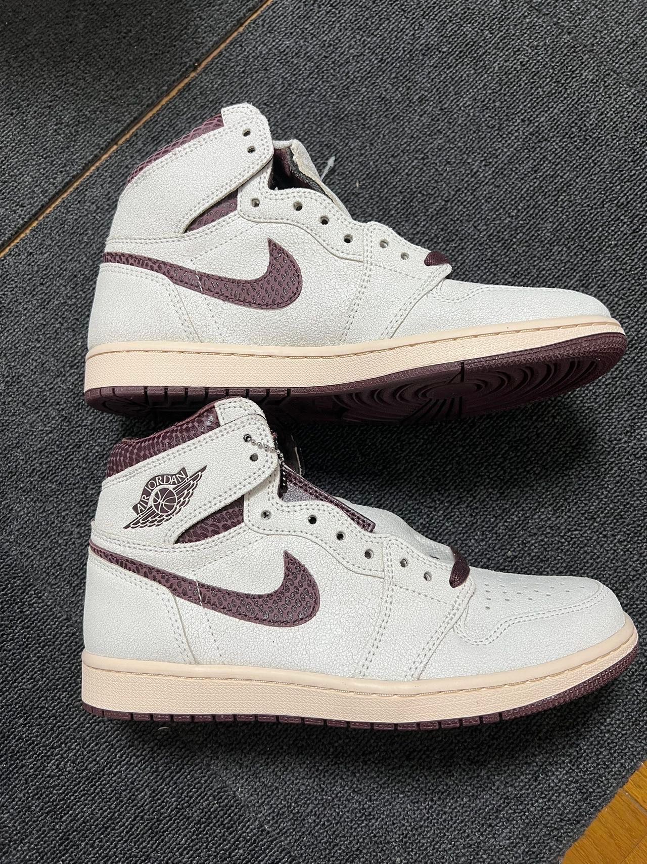 A Ma Maniere × Nike Air Jordan 1 Retro High OG "Sail and Burgundy"