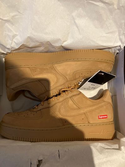 Supreme × Nike Air Force 1 Low "Flax/Wheat"