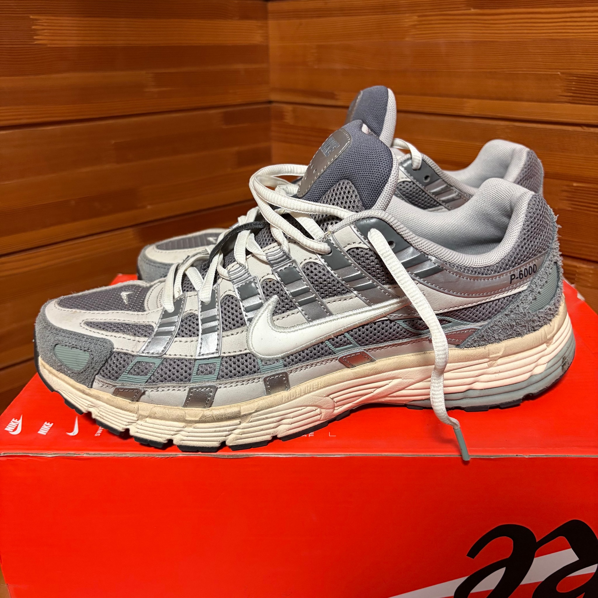 Nike P-6000 "Flat Pewter/Light Iron Ore/Metallic Silver/White"