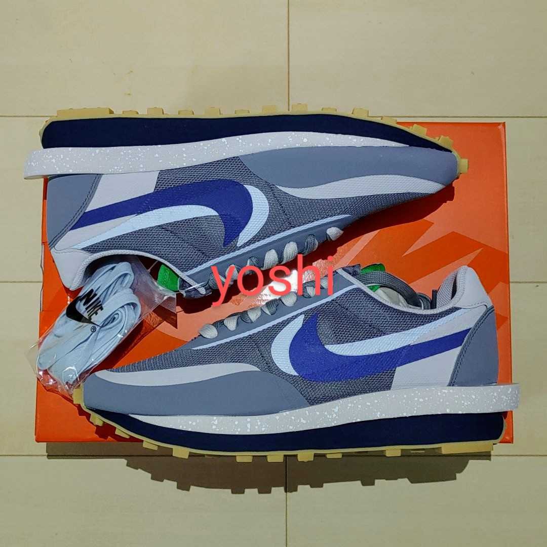 CLOT × Sacai × Nike LD Waffle "Grey Obsidian/Cool Grey"