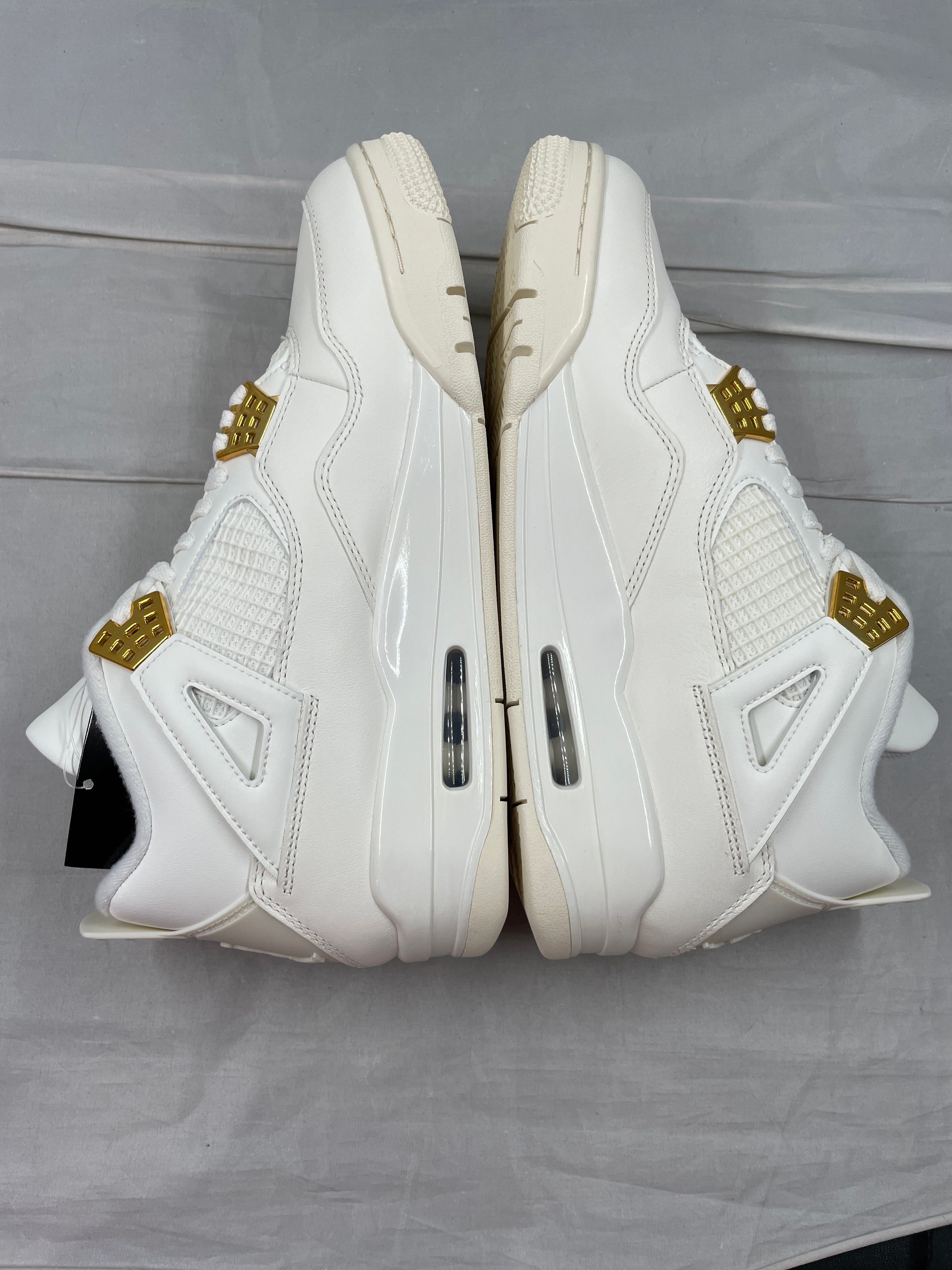 Nike Women's Air Jordan 4 Retro "White & Gold"