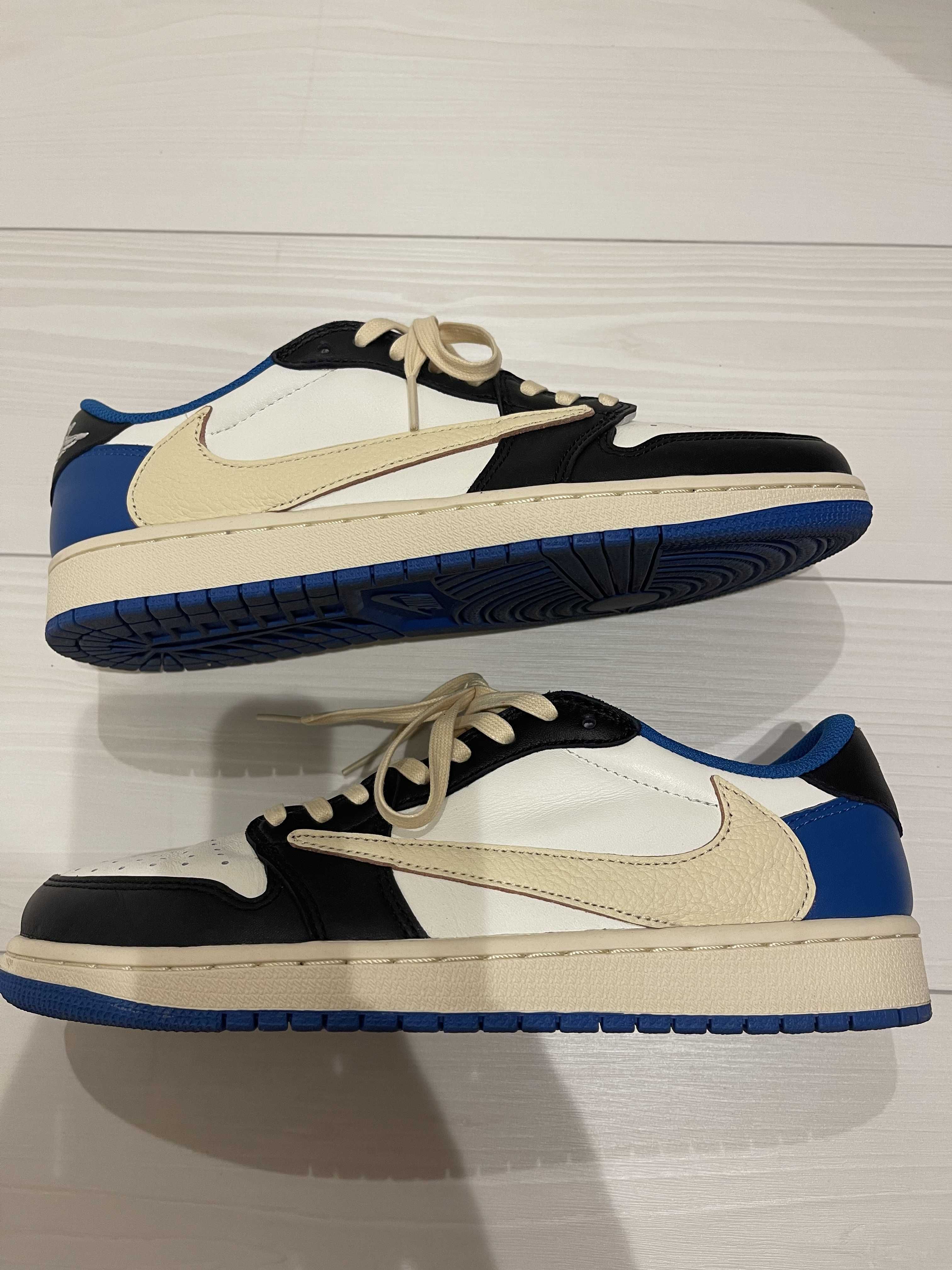 Travis Scott × fragment design × Nike Air Jordan 1 Low OG SP "Military Blue"