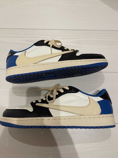 Travis Scott × fragment design × Nike Air Jordan 1 Low OG SP "Military Blue"