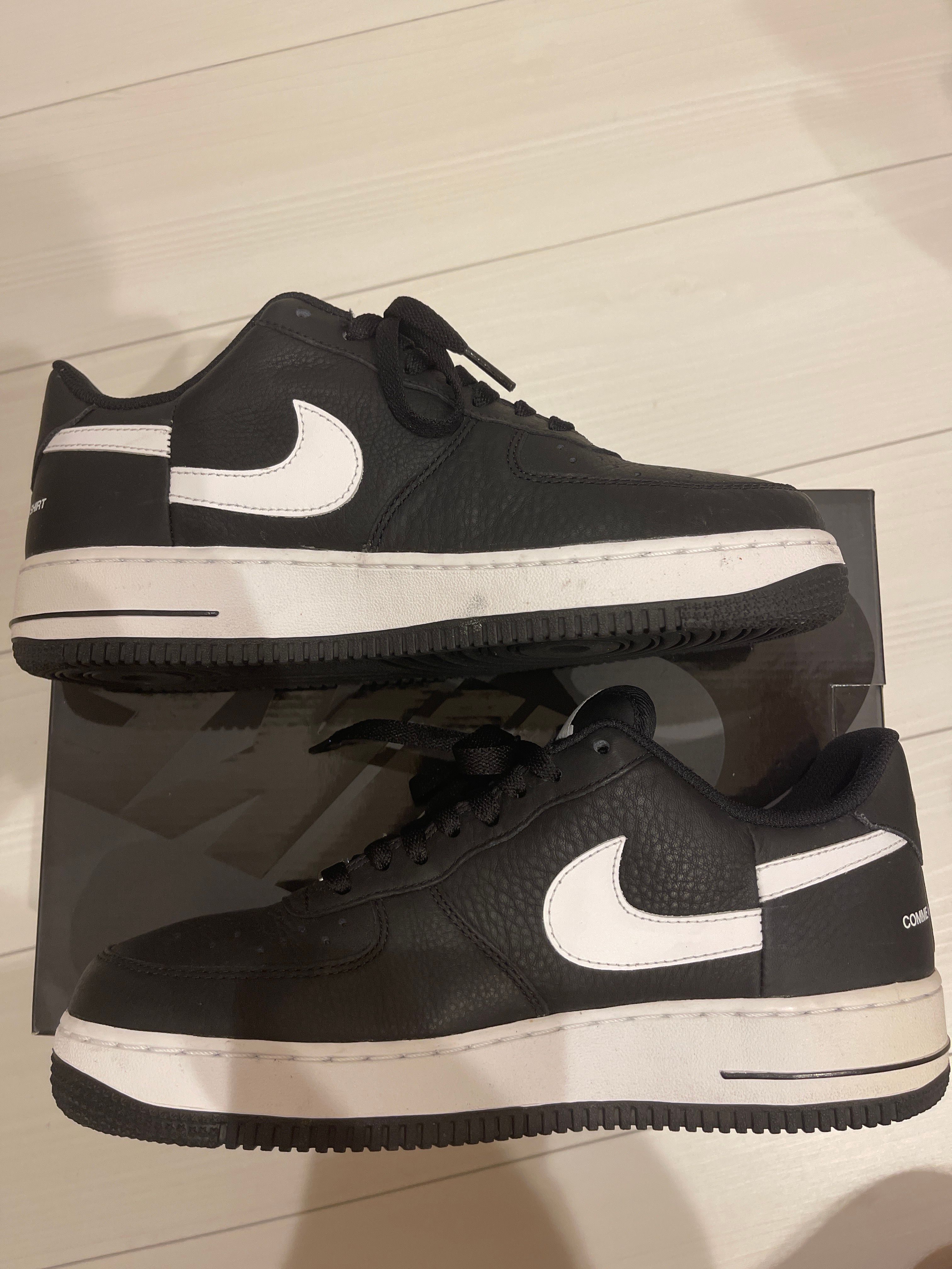 Supreme × COMME des GARCONS SHIRT × Nike Air Force 1 Low "Black/White" (2018)