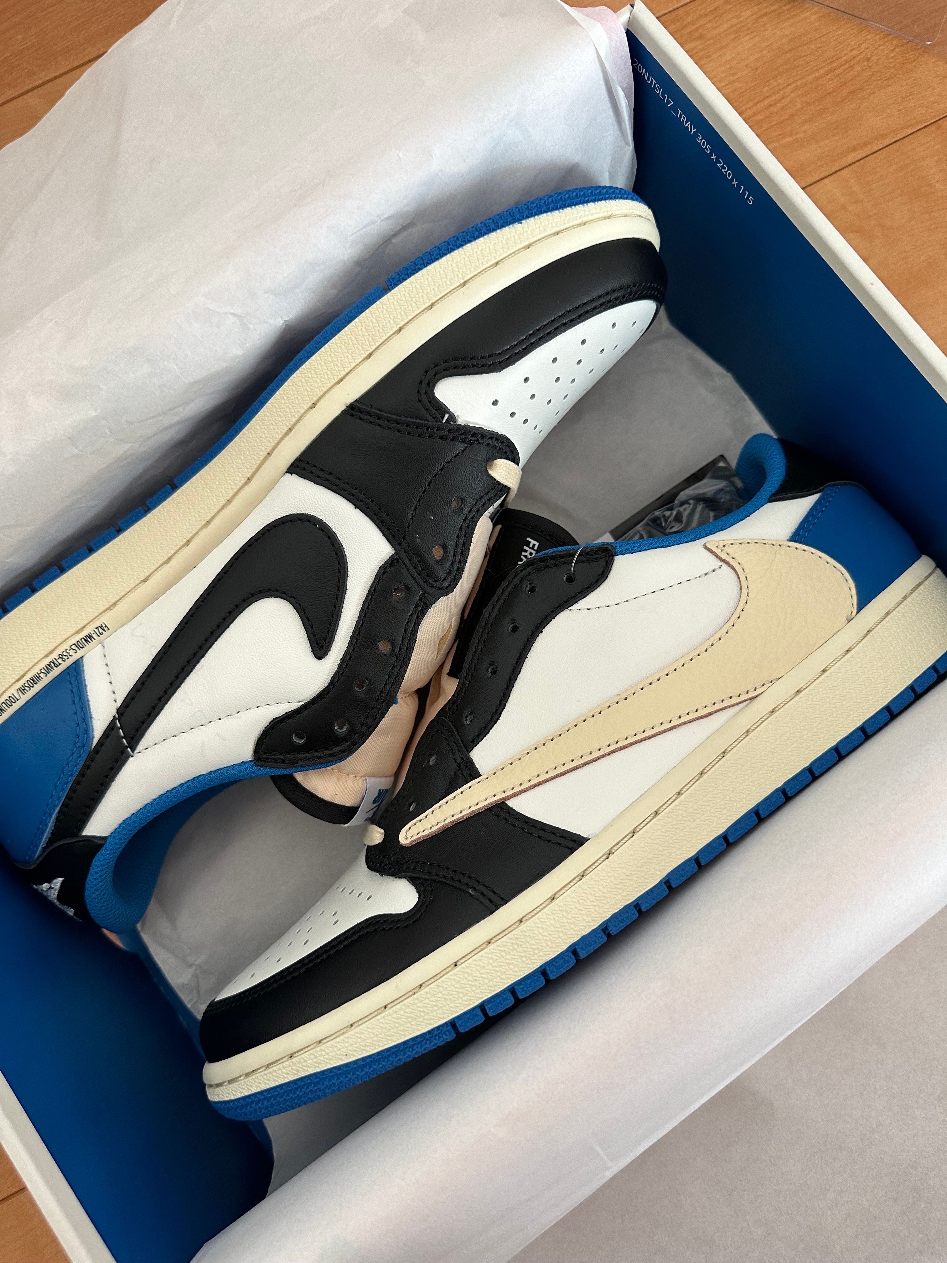 Travis Scott × fragment design × Nike Air Jordan 1 Low OG SP "Military Blue"