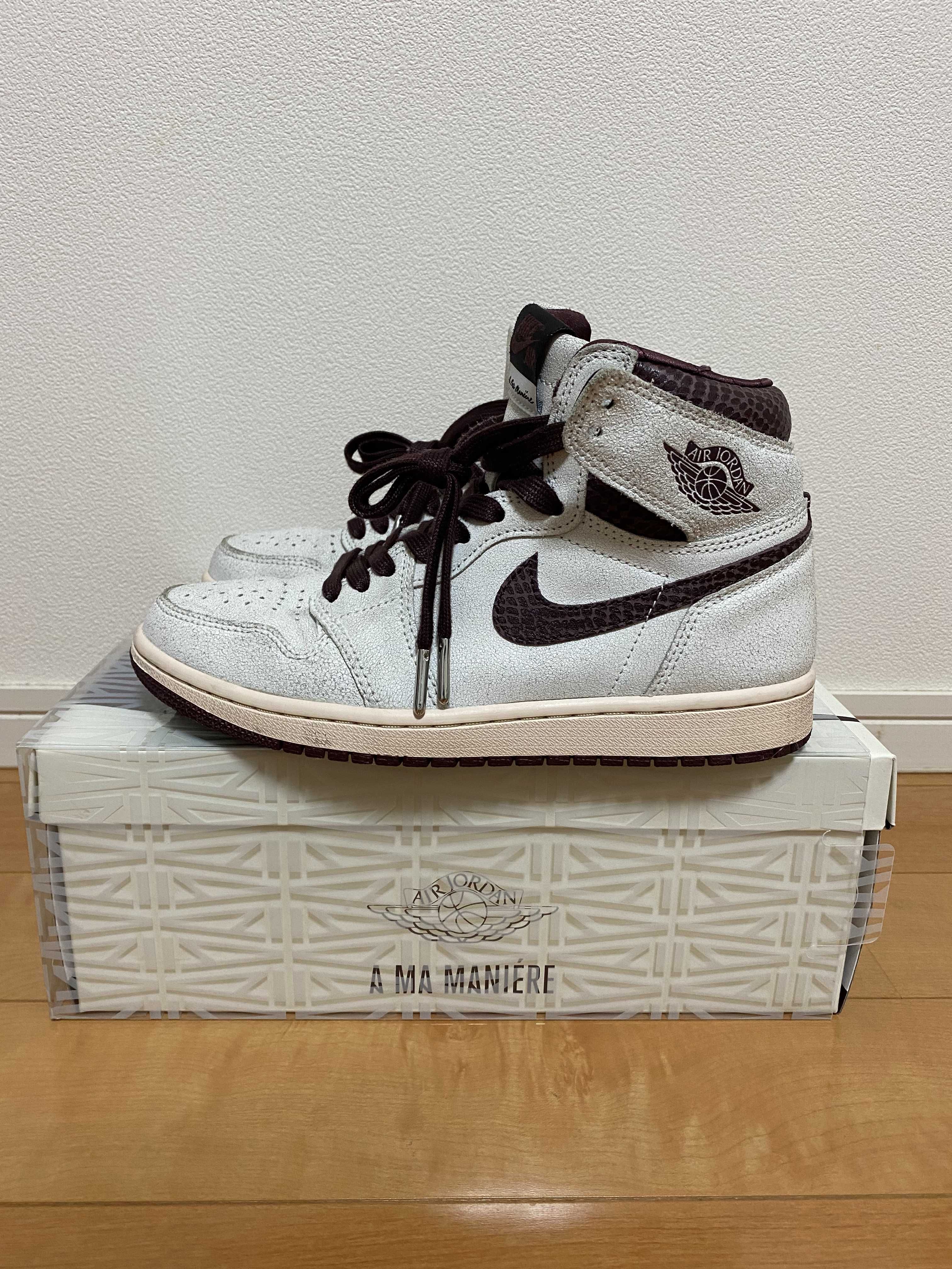 A Ma Maniere × Nike Air Jordan 1 Retro High OG "Sail and Burgundy"