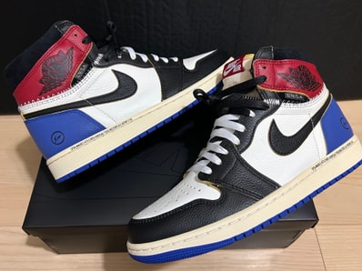 fragment design × UNION × Nike Air Jordan 1 High OG "Black/Varsity Red"