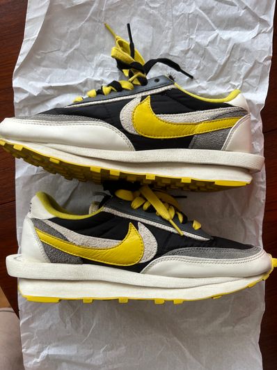 UNDERCOVER × sacai × Nike LD Waffle "Black/Sail-Dark Grey-Bright Citron"