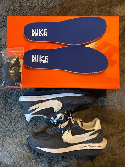 Fragment × sacai × Nike LD Waffle "Blackended Blue"