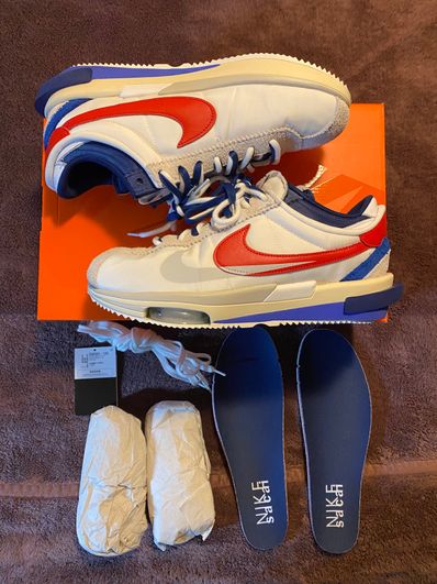 sacai × Nike Zoom Cortez "White and University Red"