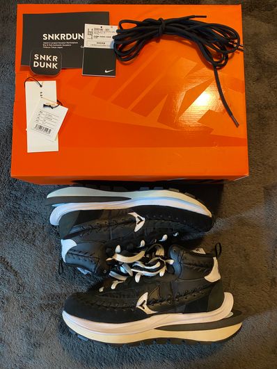 Jean-Paul Gaultier × sacai × Nike Vapor Waffle "Black/Black-White"