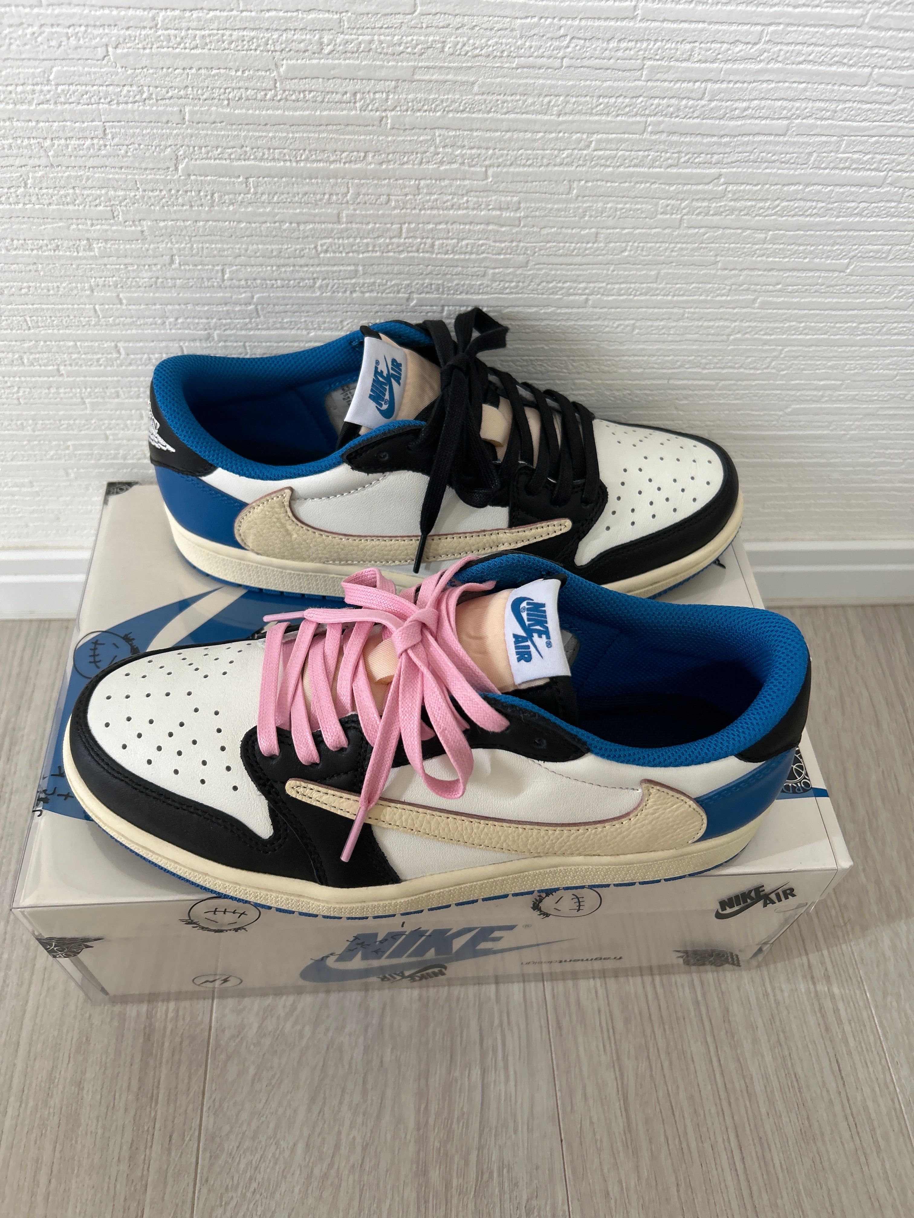 Travis Scott × fragment design × Nike Air Jordan 1 Low OG SP "Military Blue"