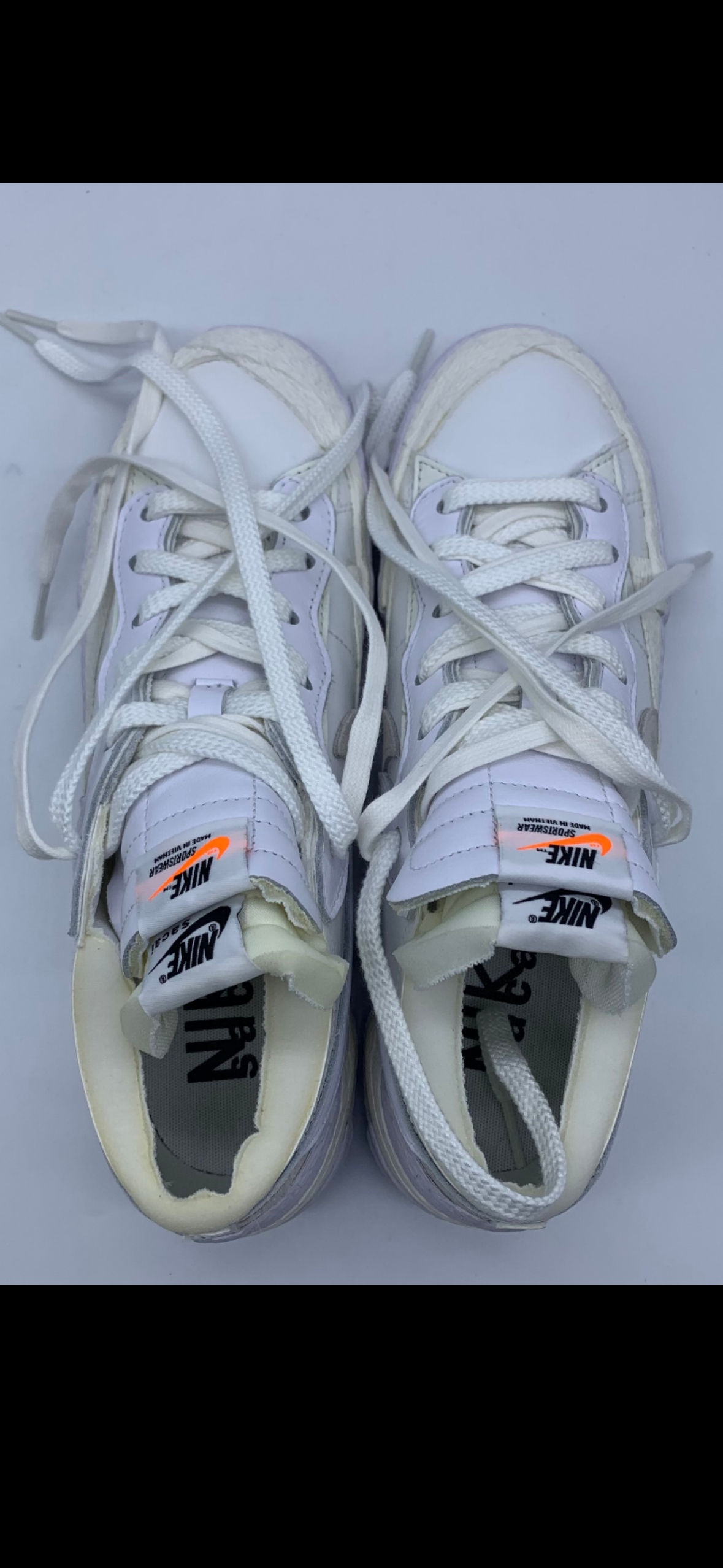 sacai × Nike Blazer Low "White Patent Leather"