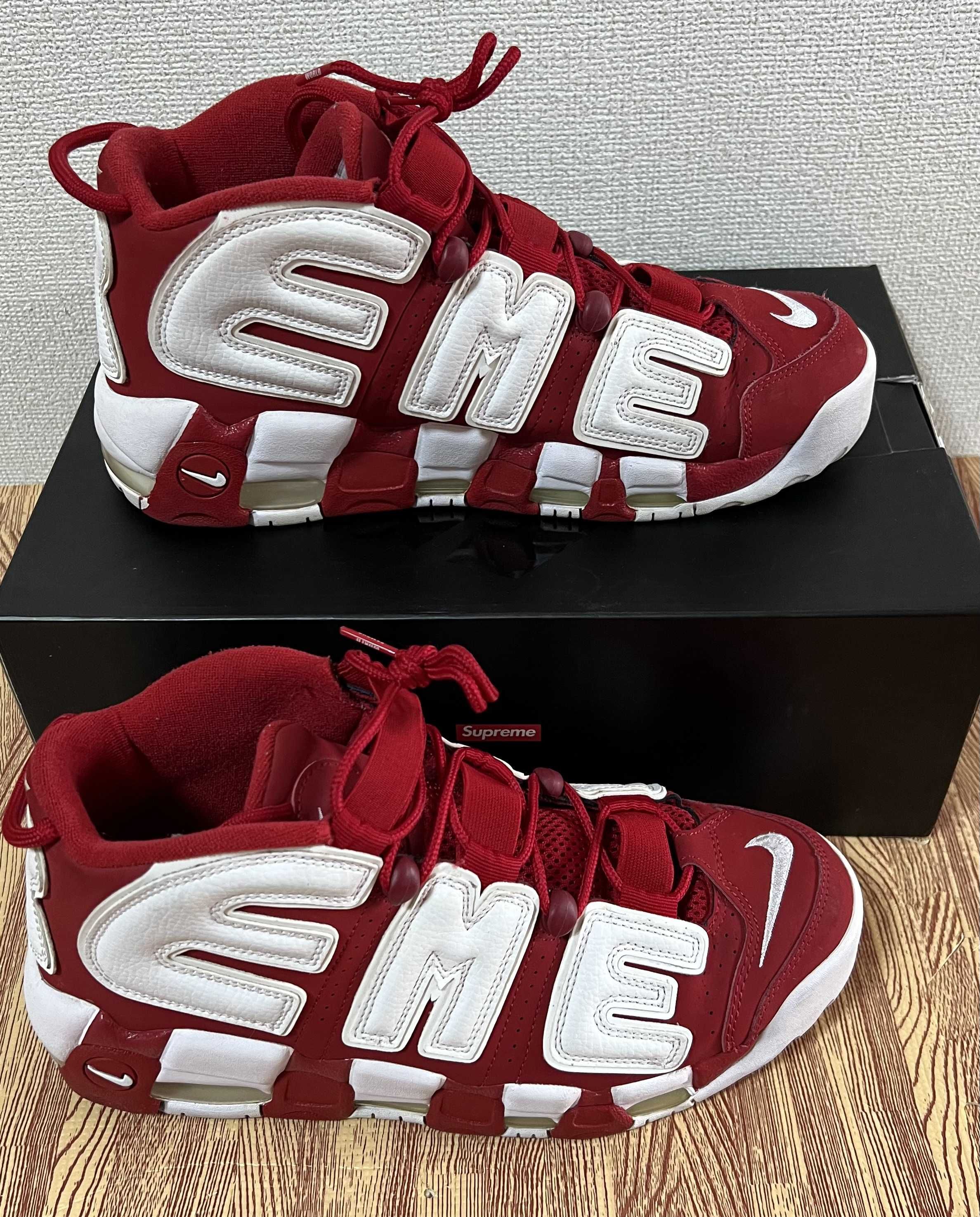 Supreme × Nike Air More Uptempo "White/Red"