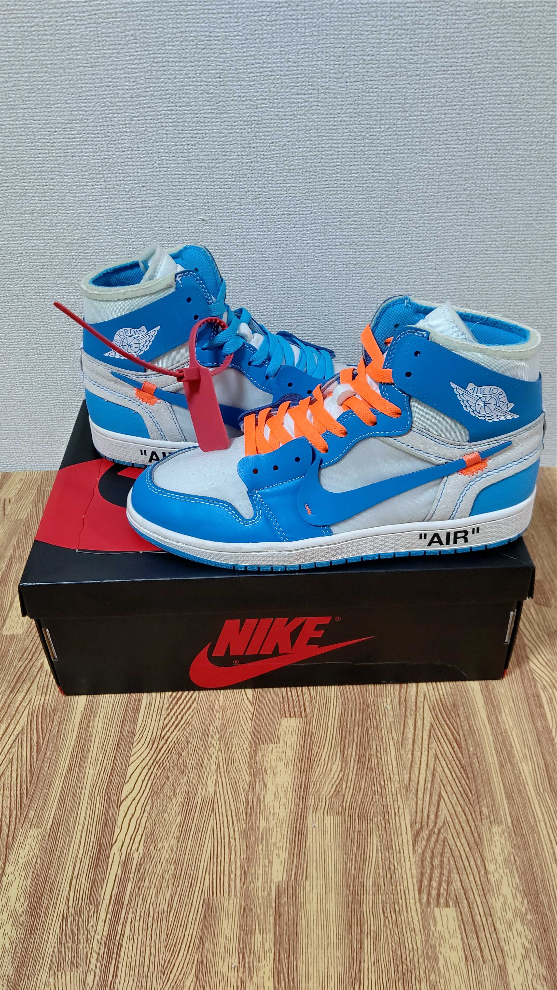 Off-White × Nike Air Jordan 1 High UNC "White/Dark Powder Blue"