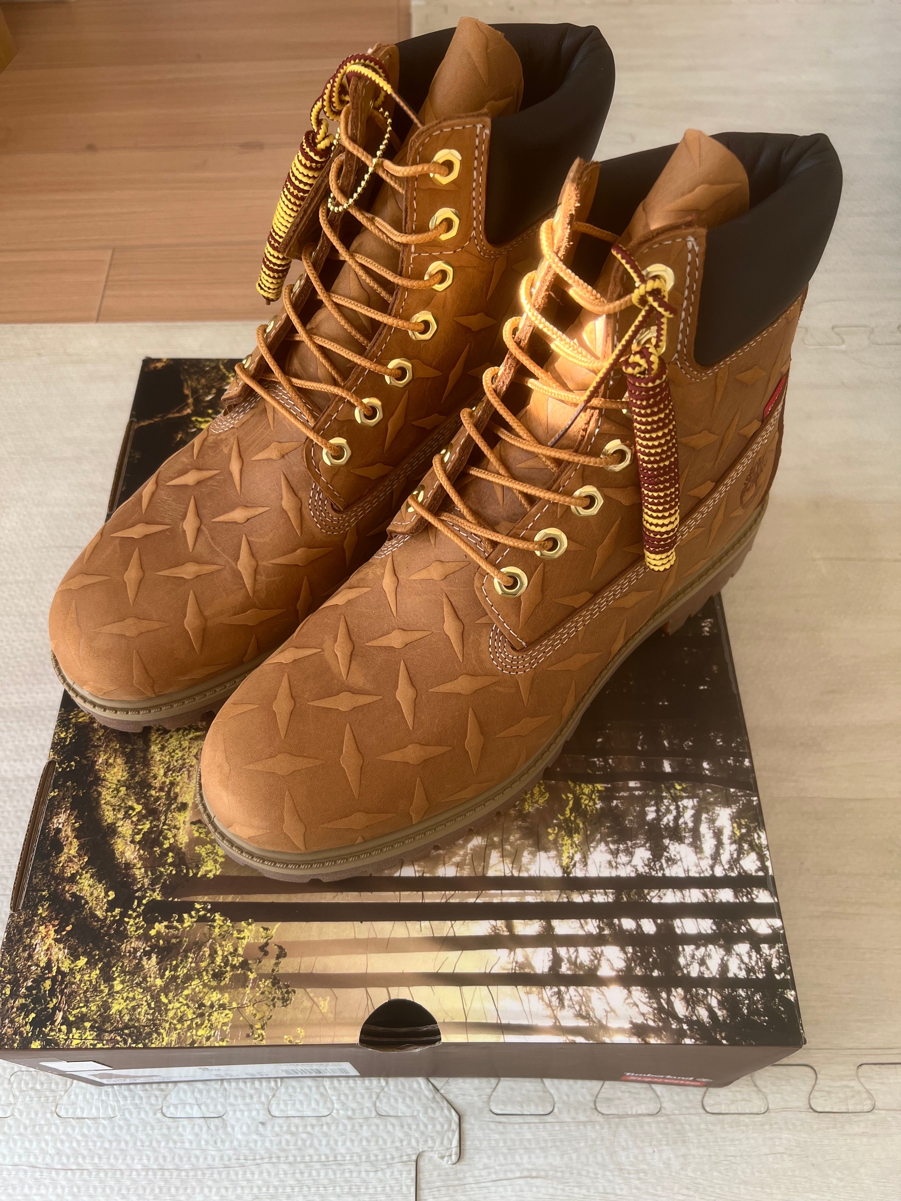 Supreme × Timberland Diamond Plate 6inch Premium Waterproof Boot "Wheat"