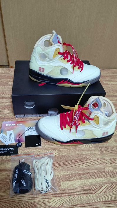 Off-White × Nike Air Jordan 5 "Sail"