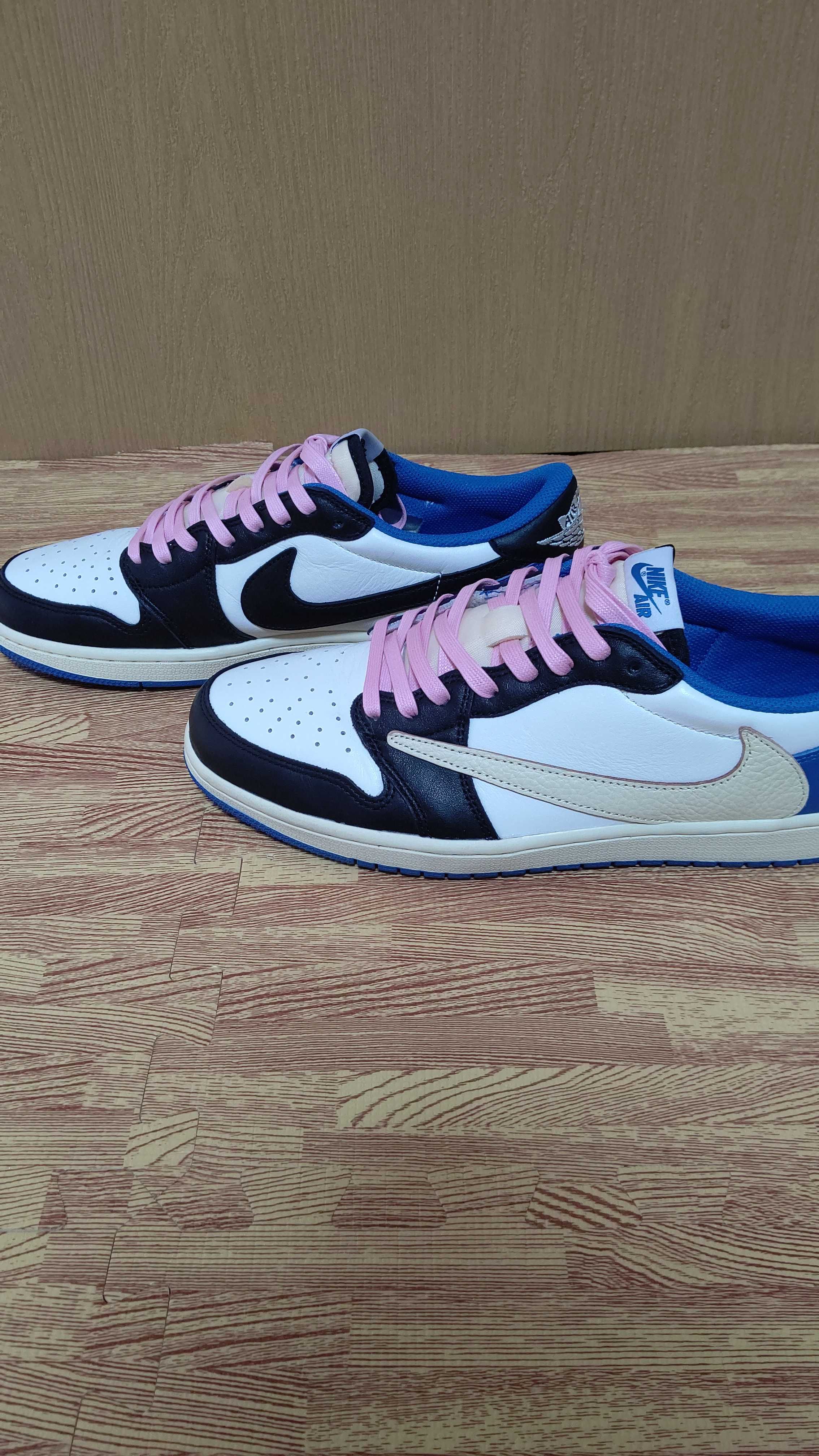 Travis Scott × fragment design × Nike Air Jordan 1 Low OG SP "Military Blue"