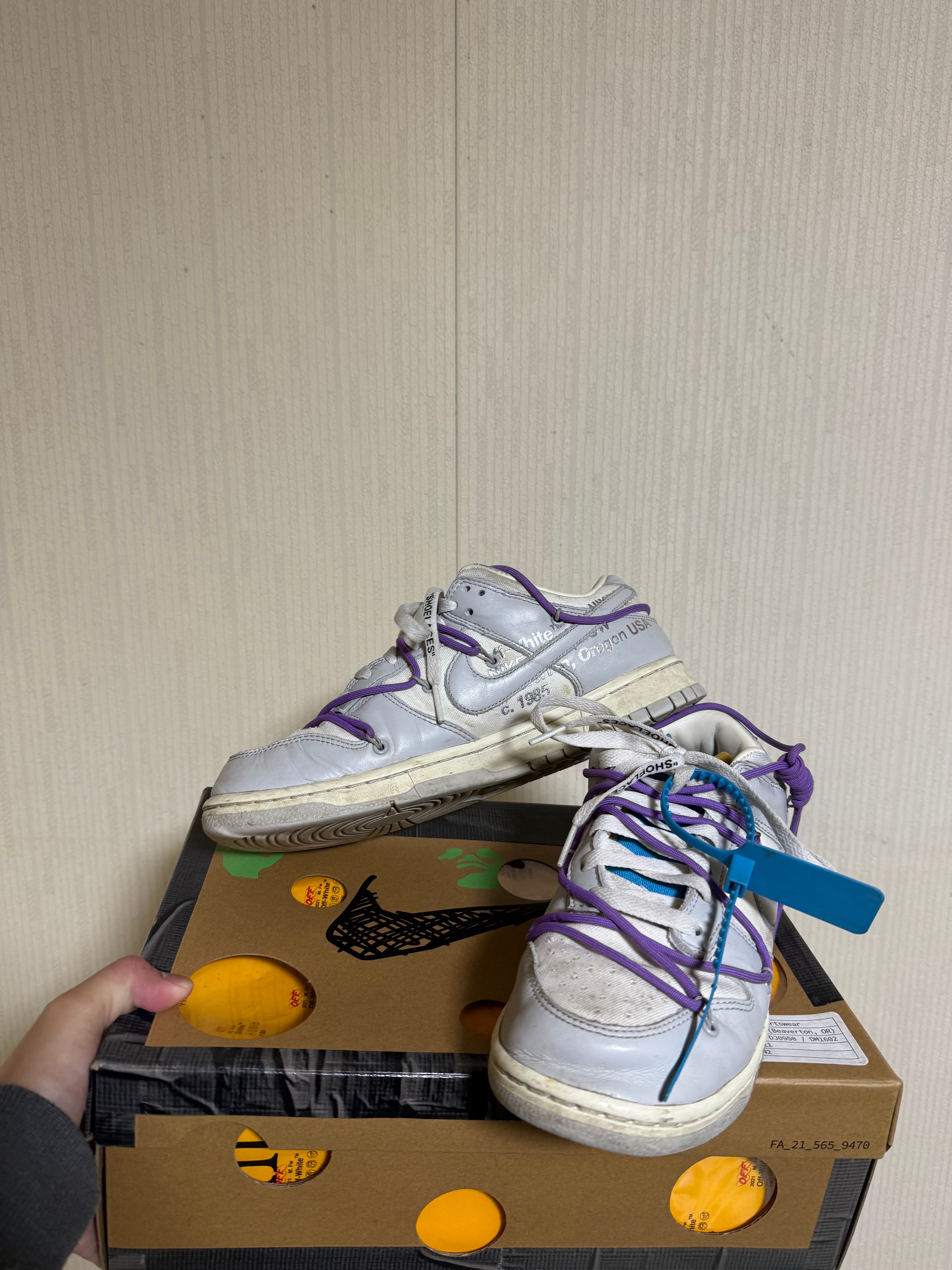 Off-White × Nike Dunk Low "Sail/Neutral Gray"