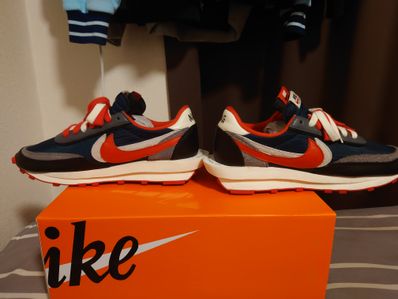 UNDERCOVER × sacai × Nike LD Waffle "Midnight Spruce/Pale Ivory-Dark Grey-University Red"