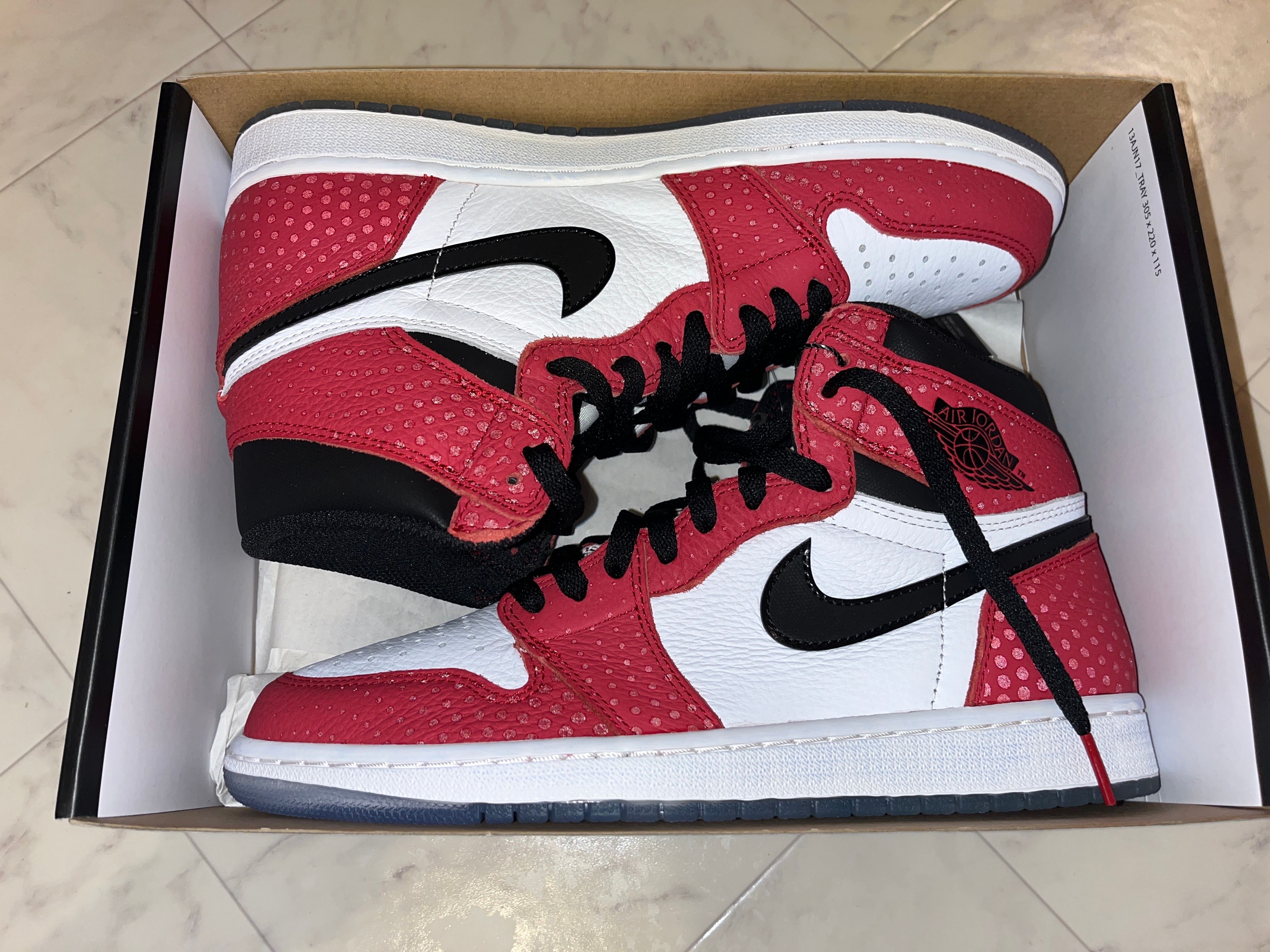 Spiderman × Nike Air Jordan 1 Origin Story "Gym Red/White/Photo Blue/Black"
