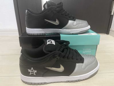 Supreme × Nike Dunk Low "Metallic Silver/Black"