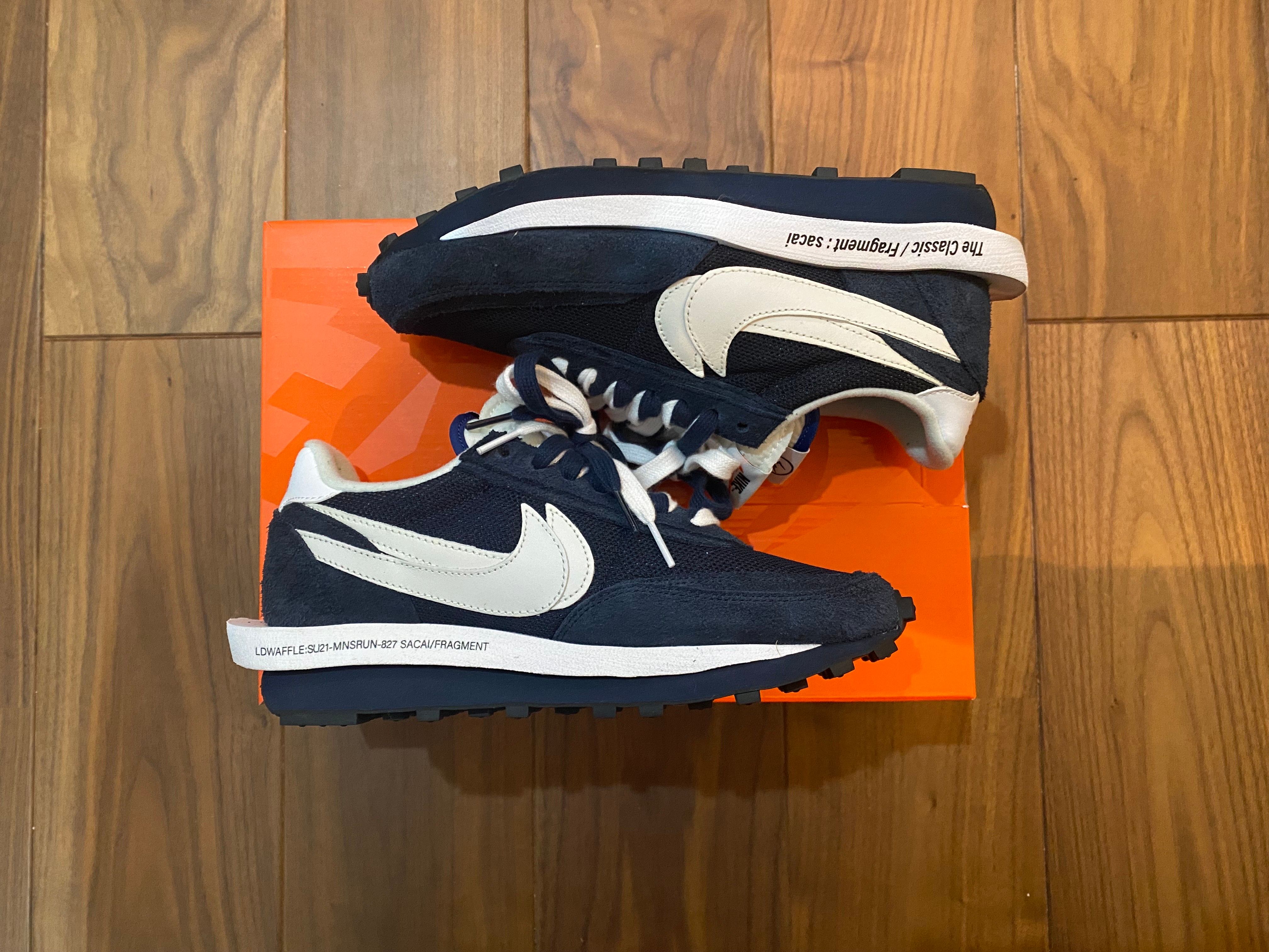 Fragment × sacai × Nike LD Waffle "Blackended Blue"