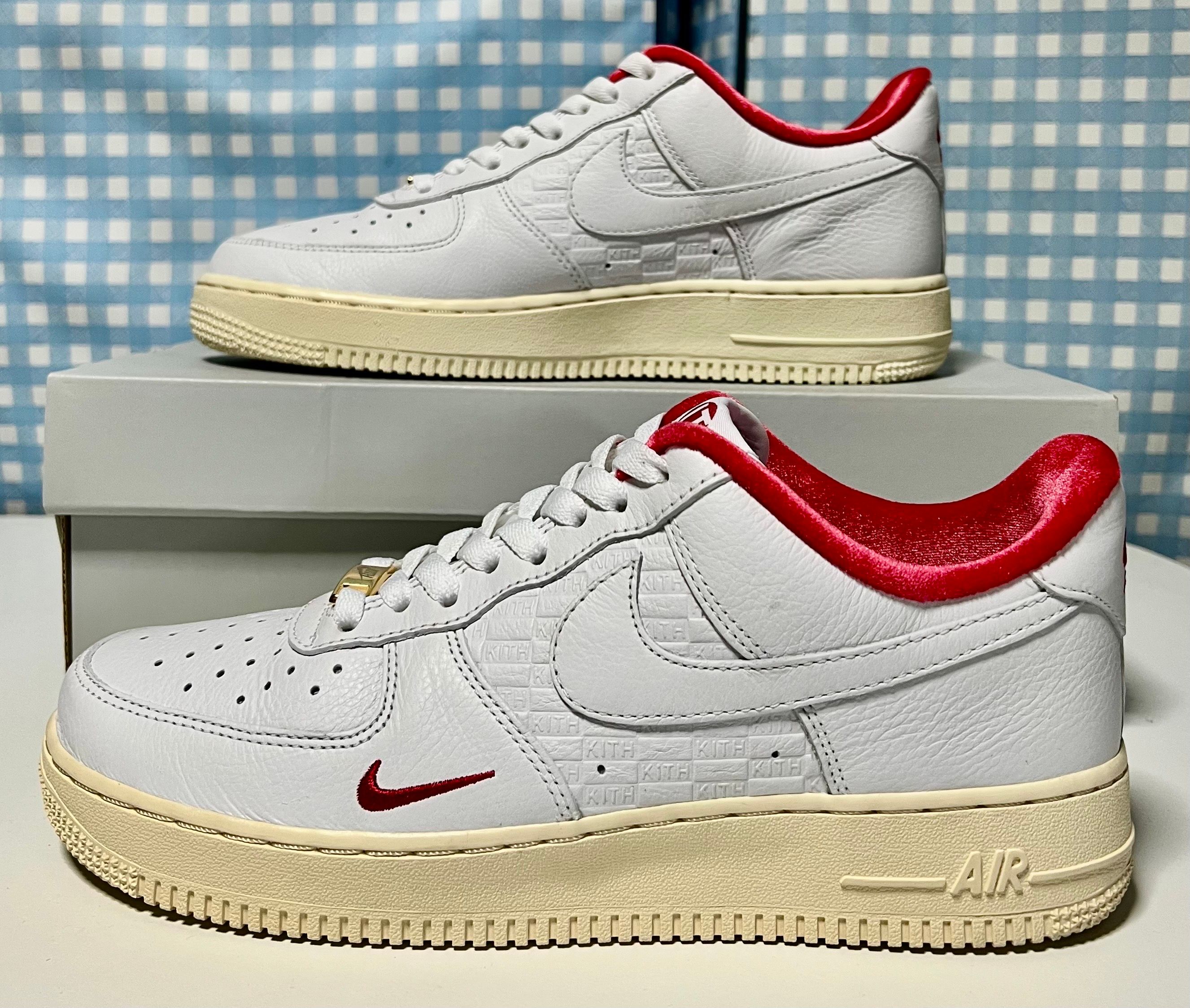 KITH × Nike Air Force 1 Low "White/Red"