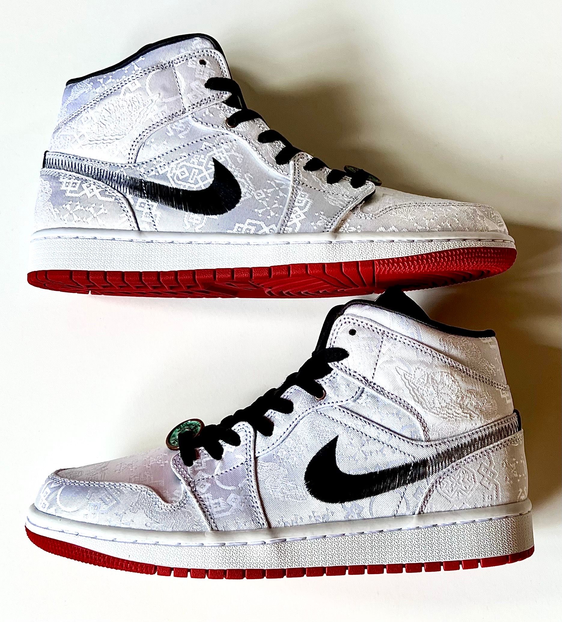 CLOT × Nike Air Jordan 1 Mid SE Fearless "White/Black/Red"