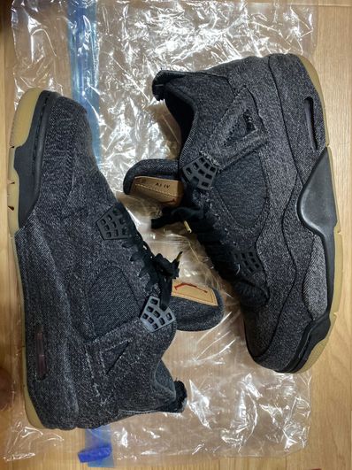 Nike × Levi's Air Jordan 4 "Black Denim" (Tag: LEVIS®)