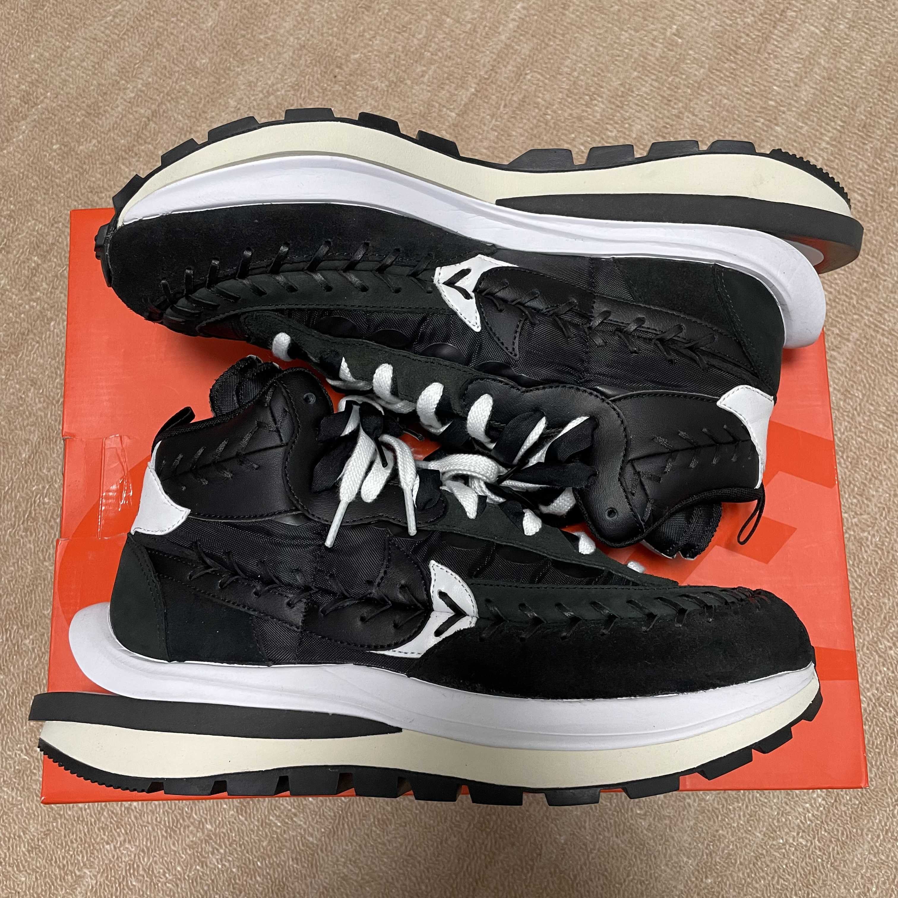 Jean-Paul Gaultier × sacai × Nike Vapor Waffle "Black/Black-White"