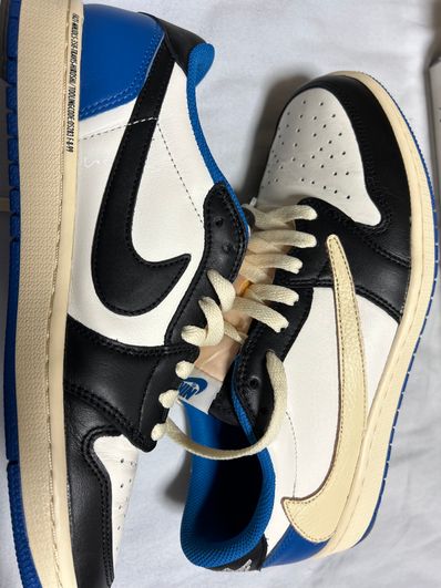Travis Scott × fragment design × Nike Air Jordan 1 Low OG SP "Military Blue"