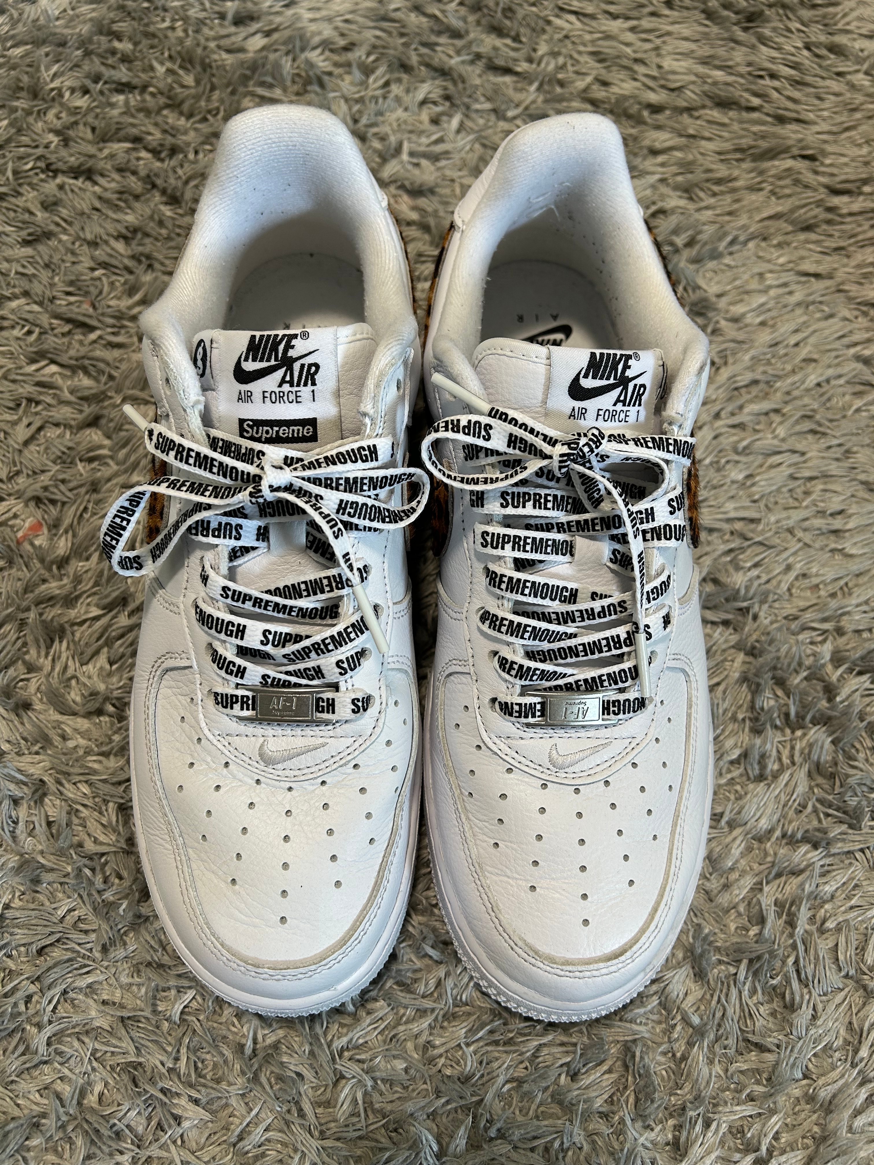 GOODENOUGH × Supreme × Nike Air Force 1 Low "White/Leopard" (25SS Week15)