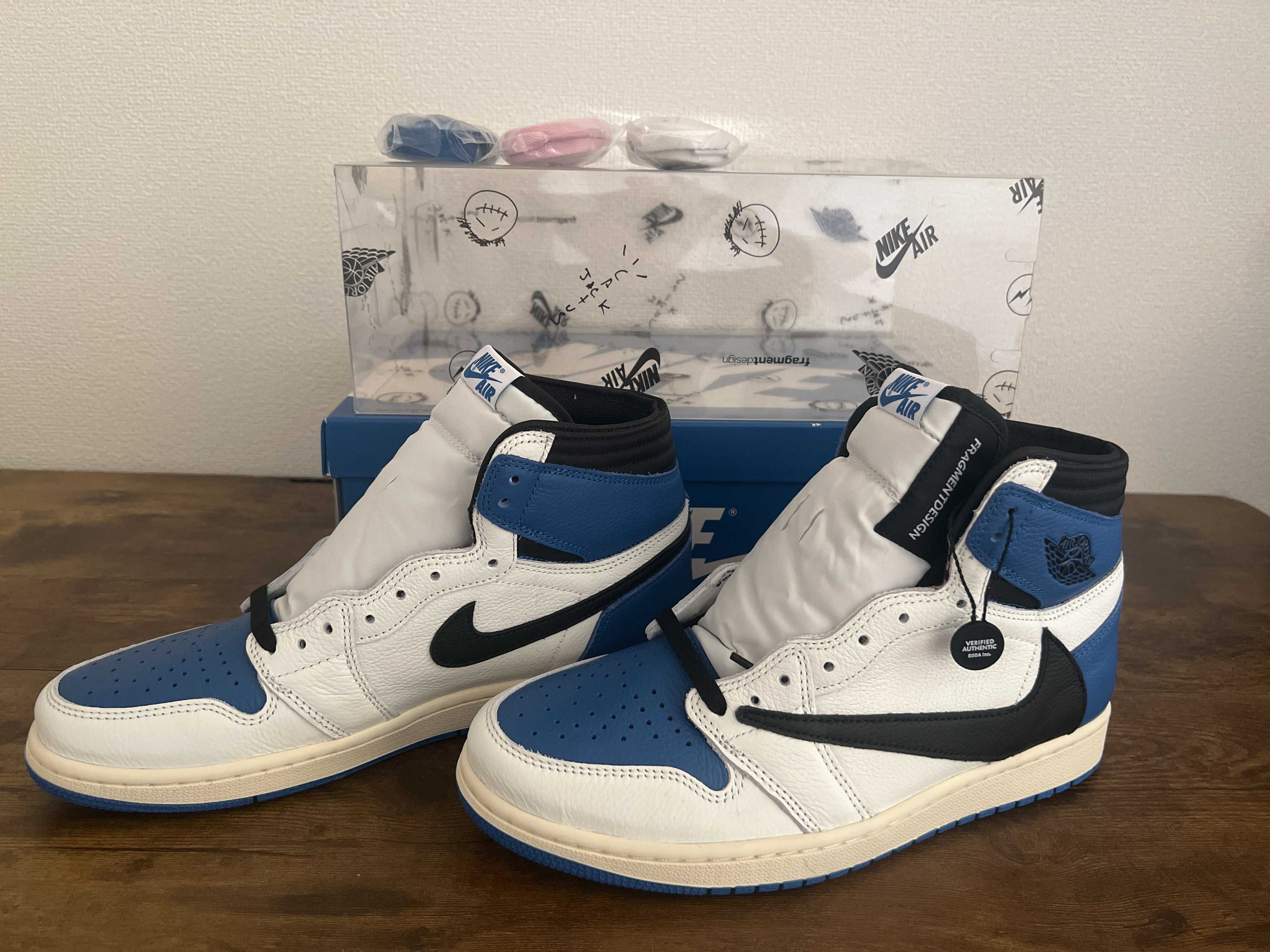 Travis Scott × fragment design × Nike Air Jordan 1 Retro High OG SP "Military Blue"