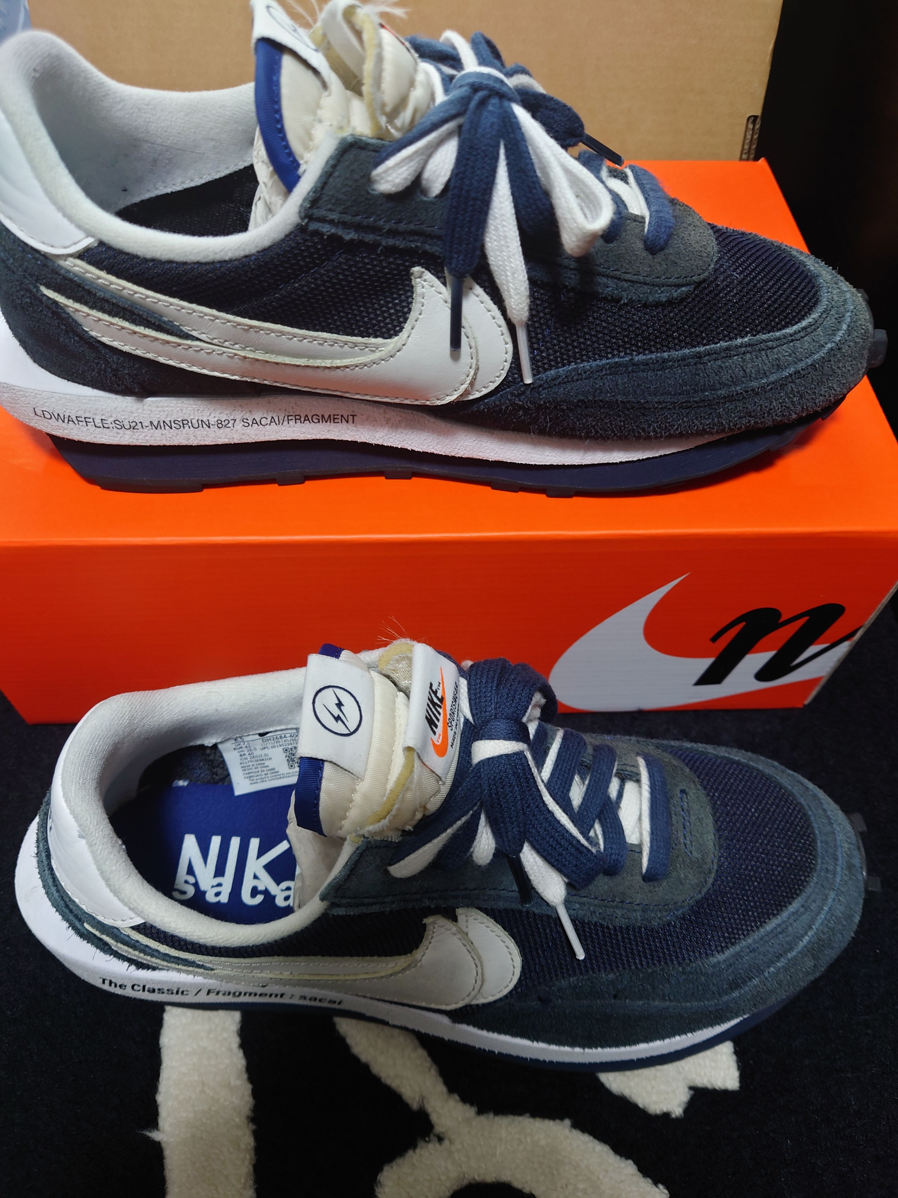 Fragment × sacai × Nike LD Waffle "Blackended Blue"