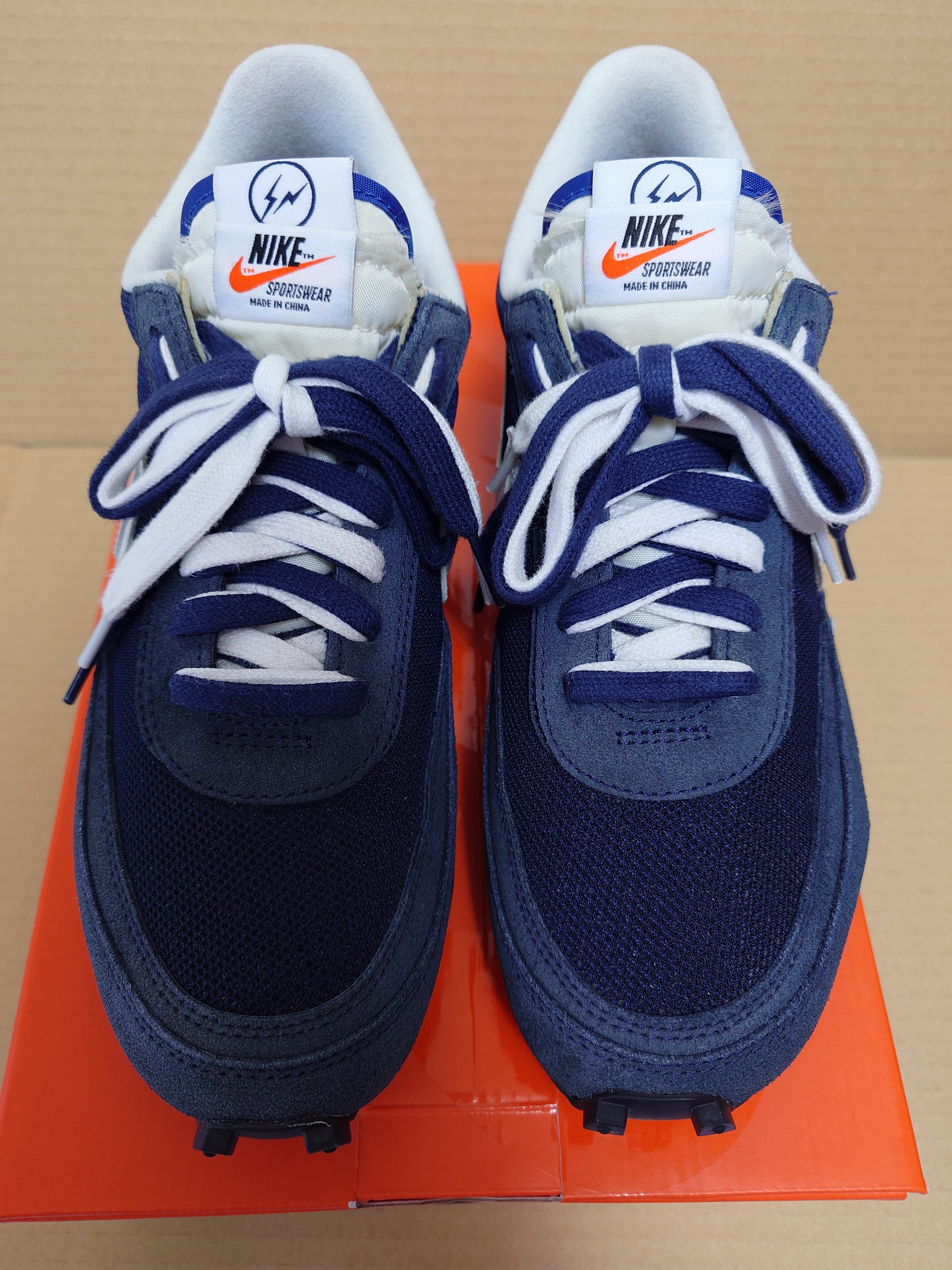 fragment design × sacai × Nike LD Waffle "Blackended Blue"