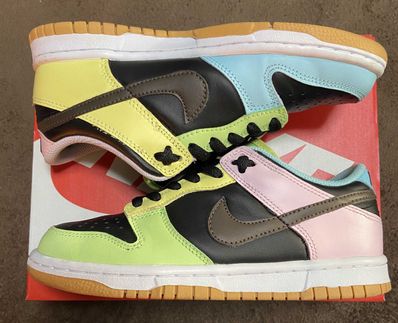 NIKE GS DUNK LOW SE "FREE 99" "DARK CHOCOLATE/COPA/PINK"